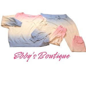 GAP Pastel Ombre Lounge Set - Pink, Cream, Blue